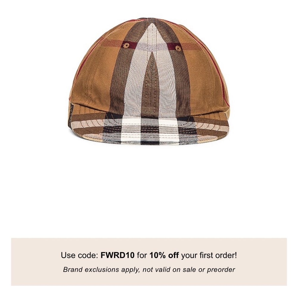 Burberry Tan Checkered Women's Cap - Picture 4 of 7